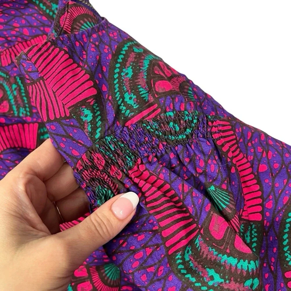 Ulla Johnson Top Puff Sleeve Romantic Art Print Etta Blouse Womens Size 4